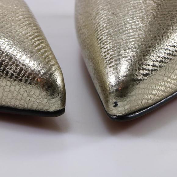 100mm Platine Gold Velcro Strappy Lame Triniboot Metallic Boot c615 - Picture 9 of 11